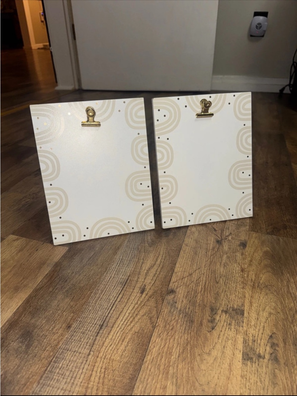 Decorative Gold Clip Wall Plaques - Set of 2